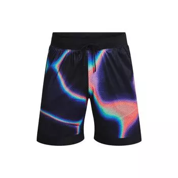 Under Armour Баскетбольные шорты с градиентным принтом, эластичной талией и завязками, мужские шорты, черные 1374627-001 2XL