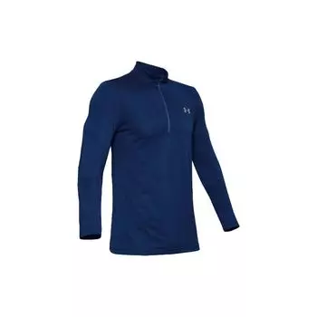 Under Armour Бесшовный спортивный топ с длинным рукавом и застежкой-молнией 1/2, мужские топы, цвет American-Blue 1351452-449 XL