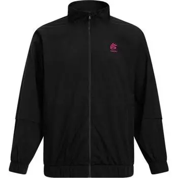 Under Armour Curry China Tour Series Простая баскетбольная спортивная куртка с воротником-стойкой Свободная теплая мужская куртка черного цвета 6000781-001 XL