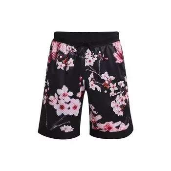Under Armour Curry Versa Mesh быстросохнущие свободные спортивные шорты с цветочным принтом мужские шорты черные 1366635-002 XL