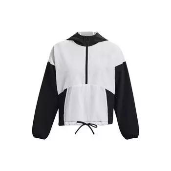 Under Armour Цветные блоки молния вверх тканая куртка с капюшоном женские куртки черный 1377550-001 S