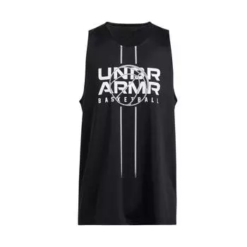 Under Armour Двусторонняя футболка без рукавов с принтом Zone Letter, мужские топы, черная 1387088-001 M