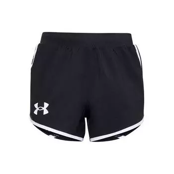 Under Armour Fly-By 2.0 Повседневные спортивные свободные шорты с логотипом, женские шорты, черные 1356199-001 XL