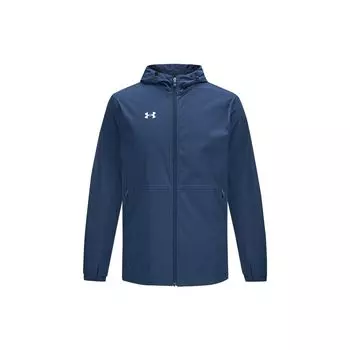 Under Armour Футбольная тканая куртка с длинным рукавом и логотипом, мужские куртки Academy-синяя 21600411-408 M