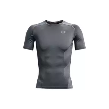 Under Armour HeatGear Vent Compression Тренировочный топ с короткими рукавами Мужские топы Серые 1362452-012 L