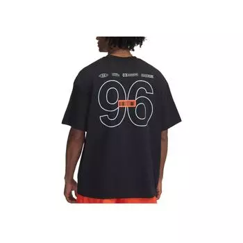 Under Armour Hoops Mixtape Мода Однотонный Простой Стильный Трендовый Футболка с Коротким Рукавом Мужские Топы Черный 1390189-001 XL