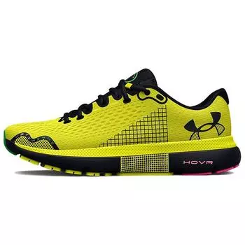 Under Armour HOVR Infinite 4 Yellow Ray Pink Мужские кроссовки черные 3024897-302 44.5
