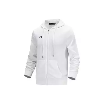 Under Armour Logo Print Спортивная тренировочная вязаная куртка с капюшоном Мужская верхняя одежда Белый 21600305-100 XL