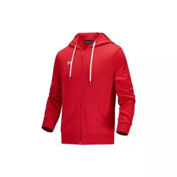 Under Armour Logo Printed Athletic Training Вязаная куртка с капюшоном Мужские топы Красный 21600305-600 L