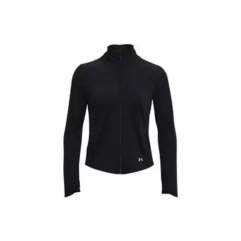 Under Armour Однотонная короткая тренировочная куртка с застежкой-молнией на воротнике, женская куртка, черная 1365805-001 S
