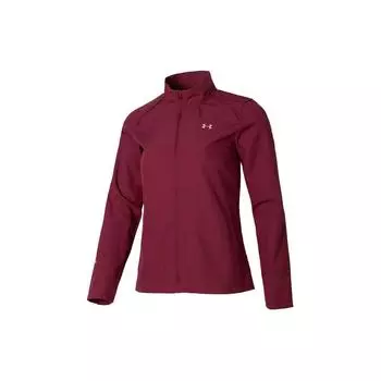 Under Armour Однотонная куртка с воротником-стойкой и застежкой-молнией, женская куртка, красная 1369344-636 XS