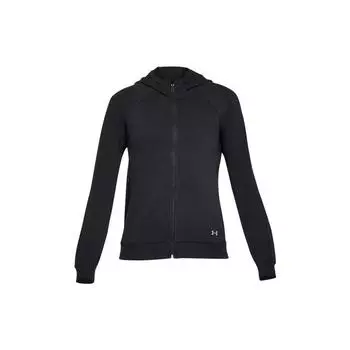 Under Armour Однотонная повседневная спортивная куртка с капюшоном и длинным рукавом, женская куртка, черная 1316132-001 XS