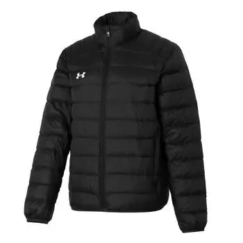 Under Armour однотонная спортивная ветрозащитная теплая пуховая куртка с воротником-стойкой, черная, унисекс 23600804-001 XXL