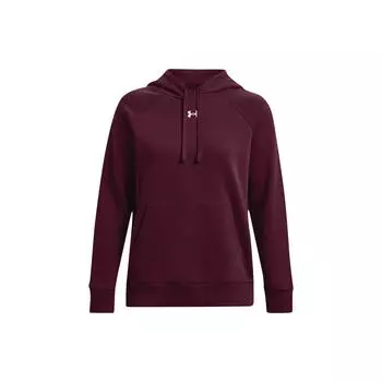 Under Armour Однотонная толстовка с капюшоном и длинными рукавами, женские топы, темно-красный 1379500-600 XS