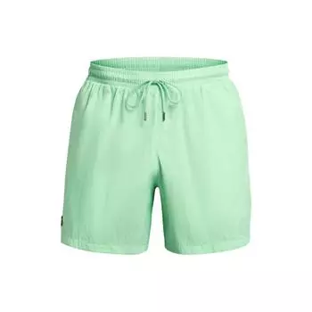 Under Armour Однотонные свободные повседневные шорты со средней посадкой и шнурком, мужские шорты Matrix-зеленый 1383351-350 L