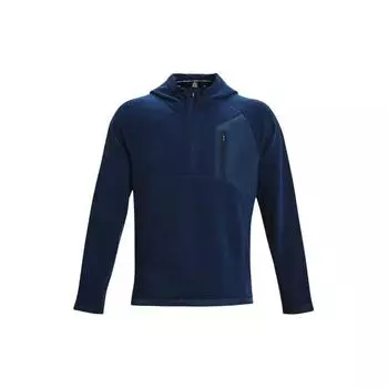 Under Armour Однотонный флисовый свитер с капюшоном, мужская толстовка, темно-синяя 1378981-408 M
