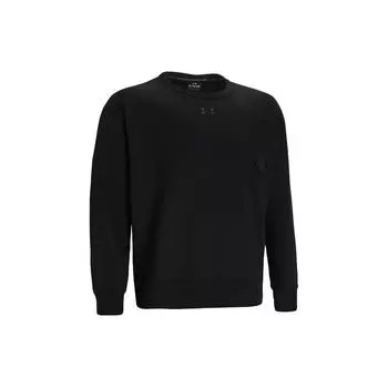 Under Armour Однотонный повседневный свитер с круглым вырезом и длинными рукавами, мужская толстовка, черный цвет 1387975-001 L