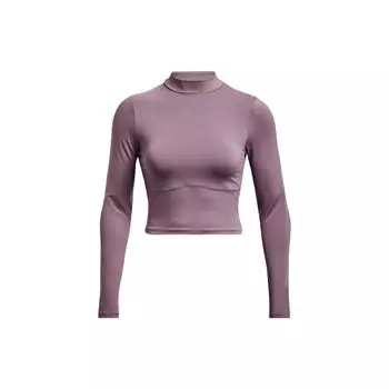 Under Armour Однотонный приталенный свитер с высоким воротом и длинными рукавами, женский свитшот, фиолетовый 1380773-500 M