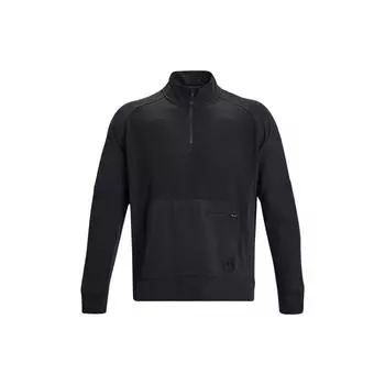 Under Armour Однотонный свитер с воротником-стойкой, длинный рукав, мужская толстовка, черный цвет 1382115-001 M