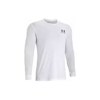Under Armour Письменный принт с круглым вырезом Тренировочная футболка с длинными рукавами Мужские топы Белые 1329585-100 XXL