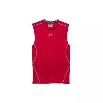 Under Armour Повседневный спортивный компрессионный топ без рукавов для тренировок для мужчин, красный 1257469-600 S