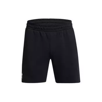 Under Armour Project Rock однотонные повседневные тренировочные шорты средней посадки с прямыми штанинами, мужские шорты черного цвета 1383186-001 L