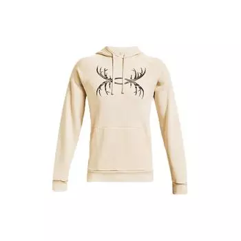 Under Armour Rival Antler Флисовая толстовка с логотипом Спортивная толстовка с длинными рукавами Мужские топы Off-White 1365679-110 L