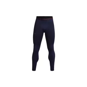 Under Armour Rush ColdGear бесшовные однотонные колготки с высокой талией три четверти мужские колготки темно-синие 1379284-410 M