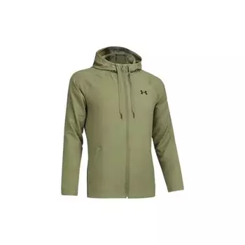 Under Armour Solid Color Logo Спортивная повседневная куртка с капюшоном Мужская куртка Зеленая 1370499-361 S