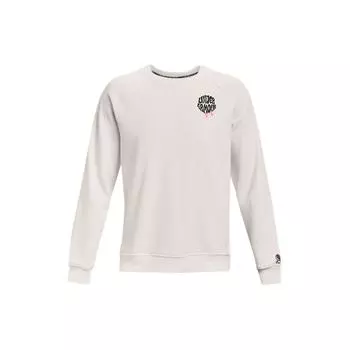 Under Armour сплошной цвет с буквенным принтом пуловер с круглым вырезом мужские топы агат-белый 1373837-112 XXL