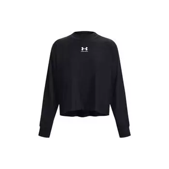 Under Armour SS23 Пуловер с капюшоном и принтом логотипа Женские топы Черный 1376995-001 M