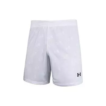 Under Armour Свободные дышащие тренировочные шорты с логотипом и полной печатью, мужские шорты белого цвета 21500231-100 M