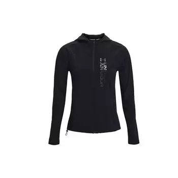 Under Armour UA Out The Storm Logo Print Беговая куртка с капюшоном Женская куртка Черная 1361384-001 XS