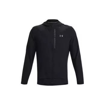 Under Armour UA Серия защиты от солнца с буквенным принтом и логотипом Приталенная куртка с капюшоном Мужская верхняя одежда Черный 1376794-002 M