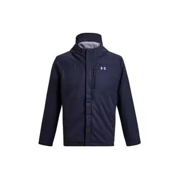 Under Armour UA Storm Porter 3-в-1 2.0 Куртка с логотипом и принтом с длинными рукавами и капюшоном Мужская верхняя одежда Темно-синий 1371585-410 L