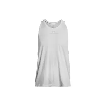 Under Armour UA Vanish Letter Logo Print Легкая эластичная дышащая майка без рукавов с круглым вырезом для мужчин, светло-серая 1382802-023 XL
