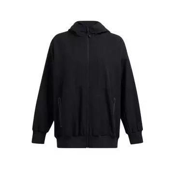 Under Armour Unstoppable однотонная свободная толстовка с капюшоном женская куртка черная 1386477-001 S