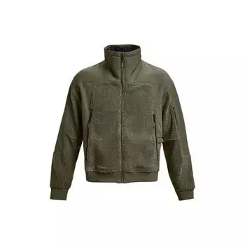 Under Armour Утепленная однотонная флисовая куртка Mission с воротником-стойкой, мужская куртка зеленого цвета 1378841-390 L