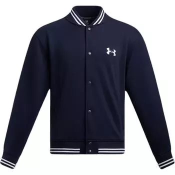 Under Armour Вязаная куртка-бомбер с вышитым логотипом, унисекс, темно-синяя 1389368-410 XL