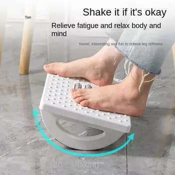 Under Desk Footrest Ergonomic Foot Massager Footrest With Non-slip Foot Pad And Massage Rollers For Under Desk At Work Study чёрный