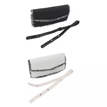 Underarm Bag Simple Stylish Shoulder Bag Ample Storage Space Fringe Handbag for Daily Outings Black
