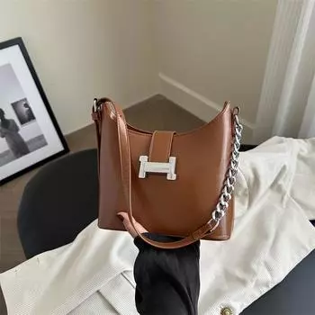 Underarm bag women s autumn versatile 2025 new fashionable shoulder tote bag large capacity soft leather handbag women s bag белый