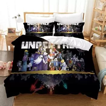 Undertalel 3D Printed Bedding Set 3d Cartoon Duvet Cover Set Pillow Case Twin Full Queen King Size Bed Linen Bed Sets 70x133cm 2pcs