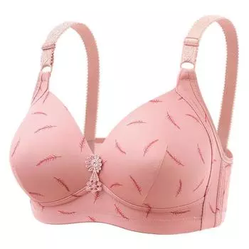 Underwear Large Size Thin Breasts No Steel Rim Bra Adjustable Comfortable and Breathable Beautiful Back Gathering Upper Bras 36/80BC