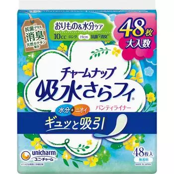 Unicharm Charm Nap Absorbent Sarafi Long Liner Дезодорант 48 листов Легкое недержание Если продукт не подходит вашей коже, обратитесь к врачу. D