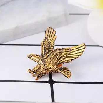 Уникальная булавка-украшение в виде летящего орла, футболка, костюм, воротник, куртка, пальто для мужчин, модный значок, брошь, мужской ювелирный аксессуар золотой