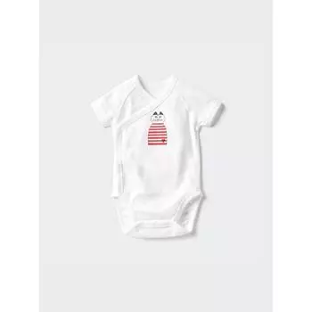 Uniqlo Боди Bn Lisa Larson с коротким рукавом C 60см 00 WHITE/BABY 60