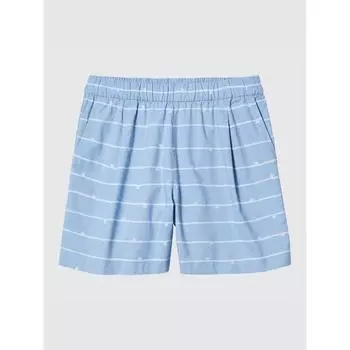 Uniqlo Disney In Blue Easy Short Pants Stripe 61 BLUE/WOMEN XS