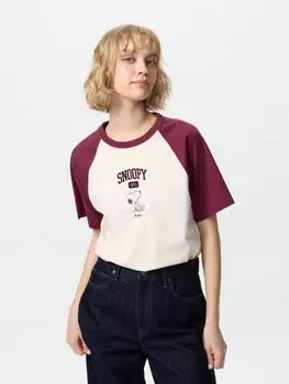 Uniqlo Футболка с коротким рукавом PeanUTs UT Graphic G 17 RED/WOMEN XS