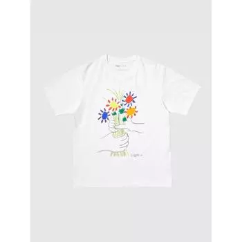 Uniqlo Футболка с принтом «Peace For All» с коротким рукавом и обычным кроем Picasso 00 WHITE/UNISEX S